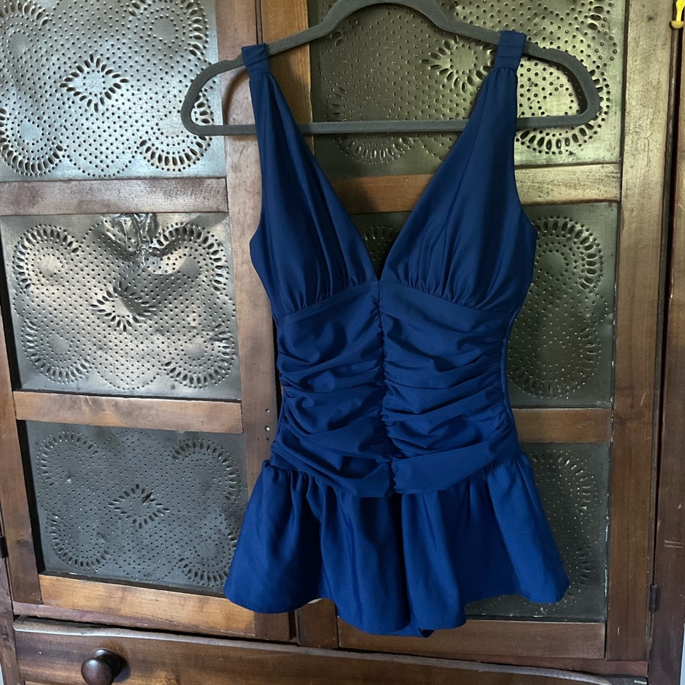Shape Fx Skirted Low Cut Swimsuit 6